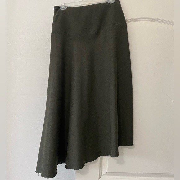 Zara Brand New Limited Edition Olive Midi Skirt - Picture 5 of 12